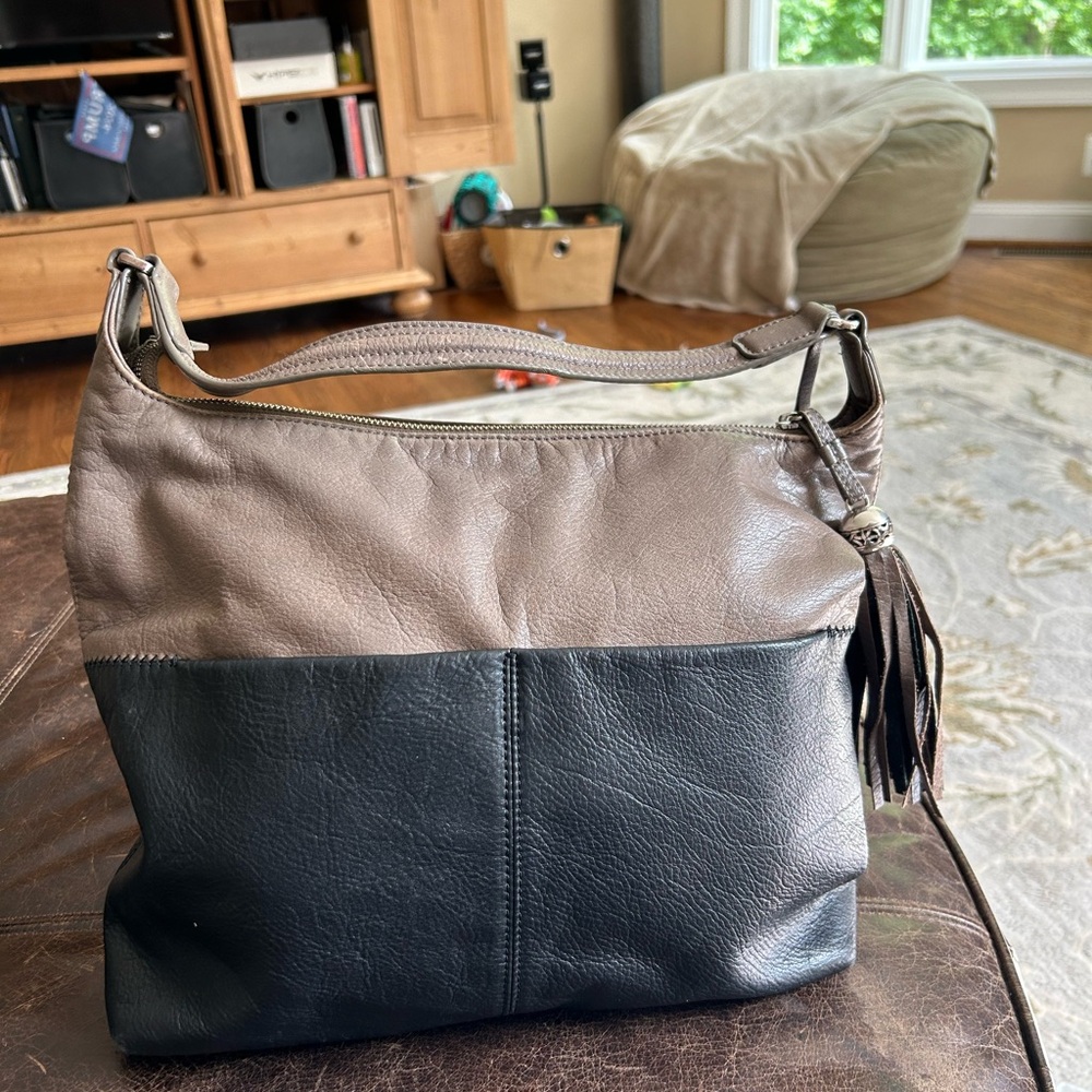Brighton Two-Tone Leather Shoulder Bag